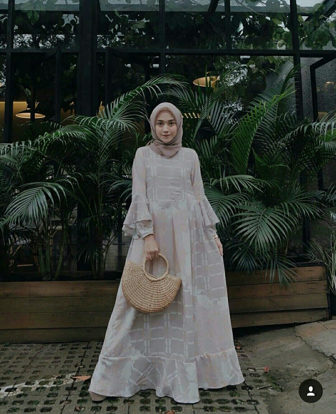 baju kondangan simple hijab dengan dress cantik