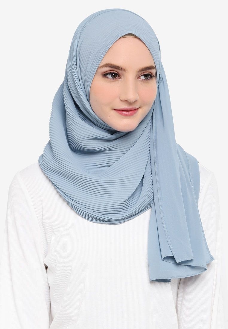 tutorial hijab pashmina satin yang simple