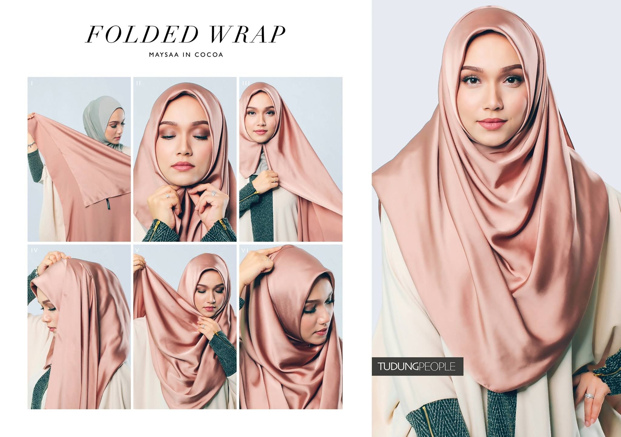tutorial hijab pashmina satin yang syari