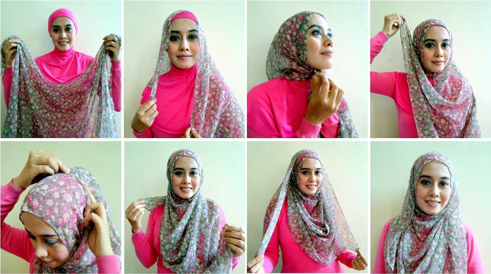 Tutorial hijab pashmina simple dengan ciput ninja
