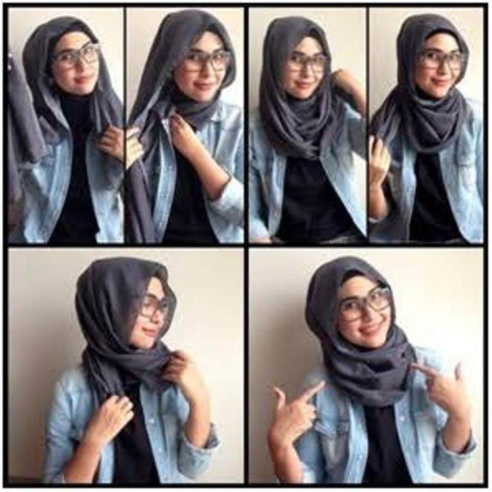Tutorial hijab pashmina simple modern