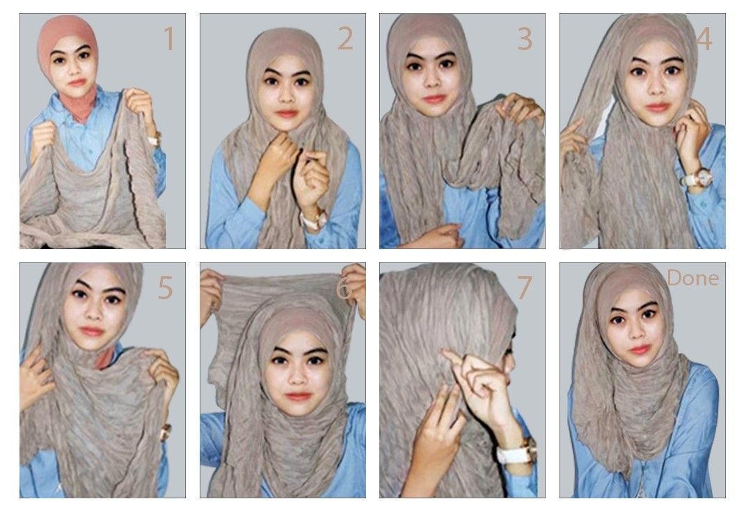Tutorial hijab pashmina simple untuk acara santai