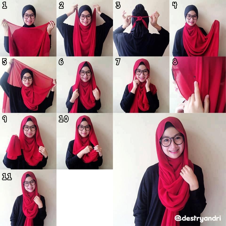 Tutorial hijab pashmina simple untuk kuliah