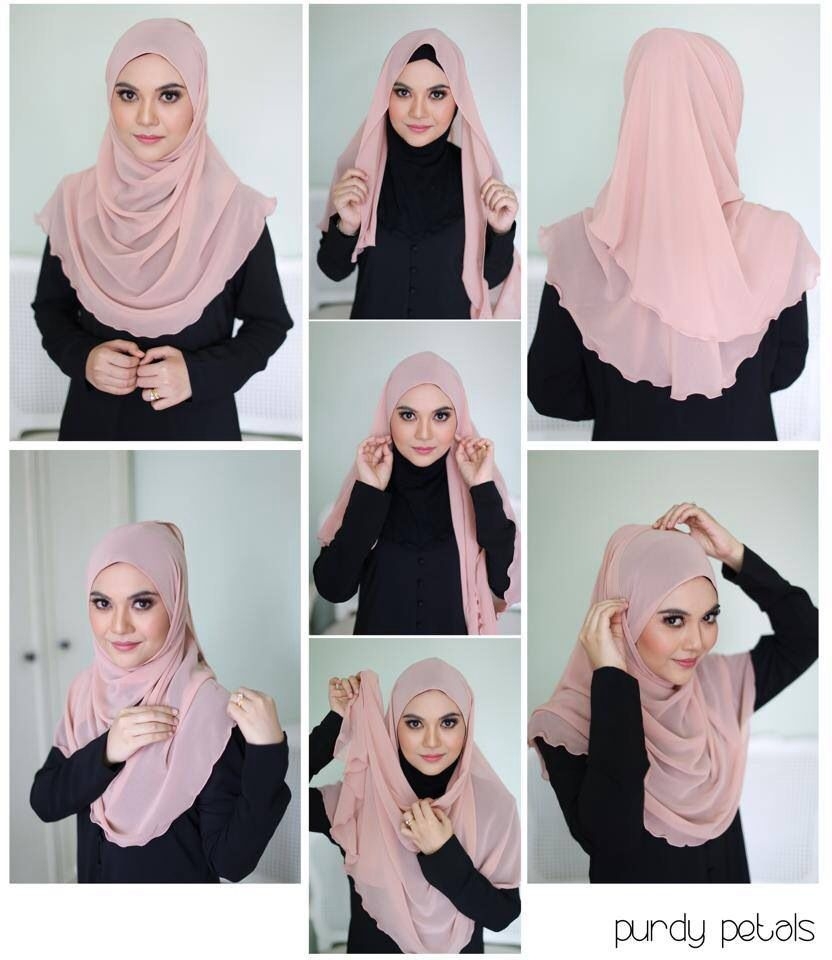 Tutorial hijab pashmina simple yang anggun