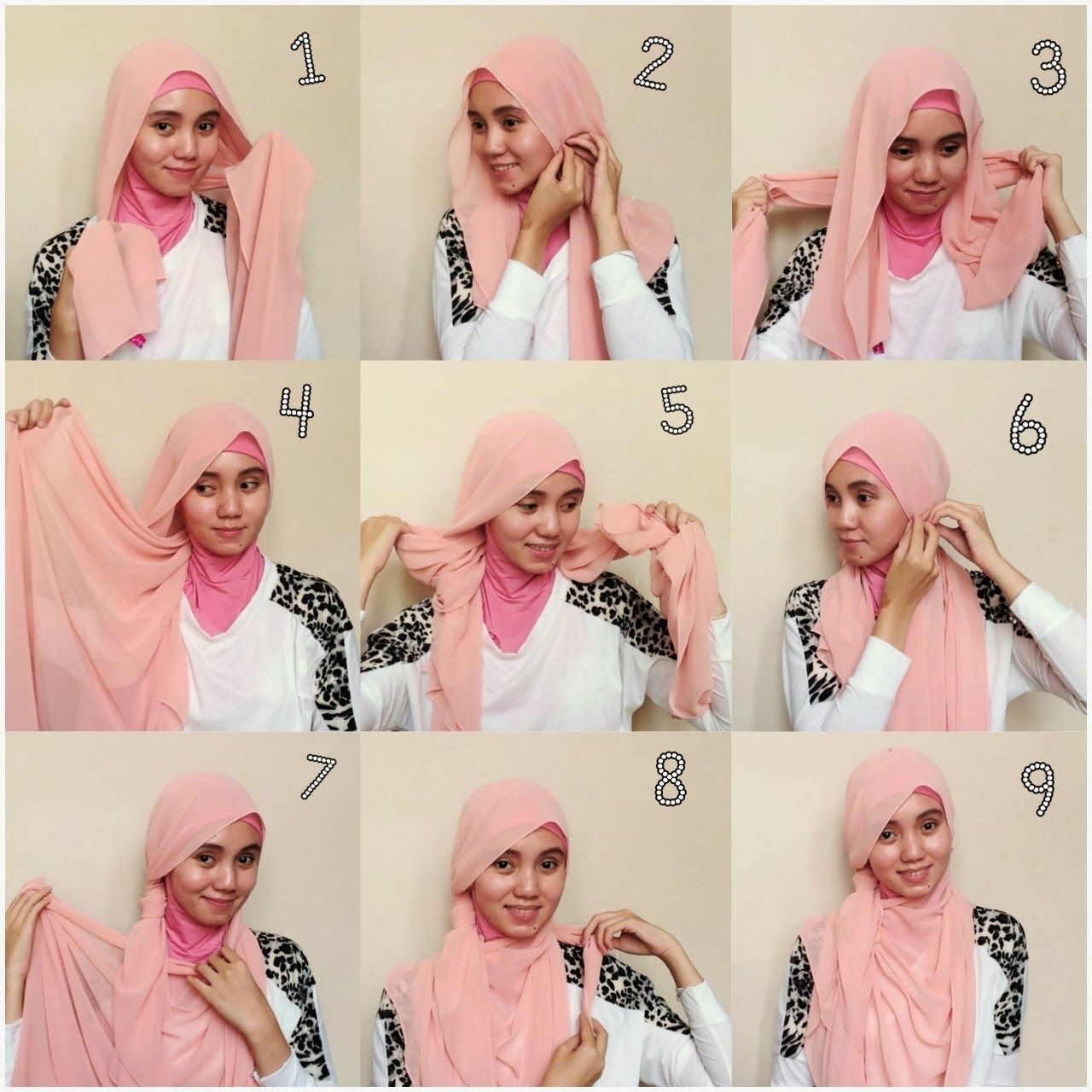 Tutorial hijab pashmina simple yang chic