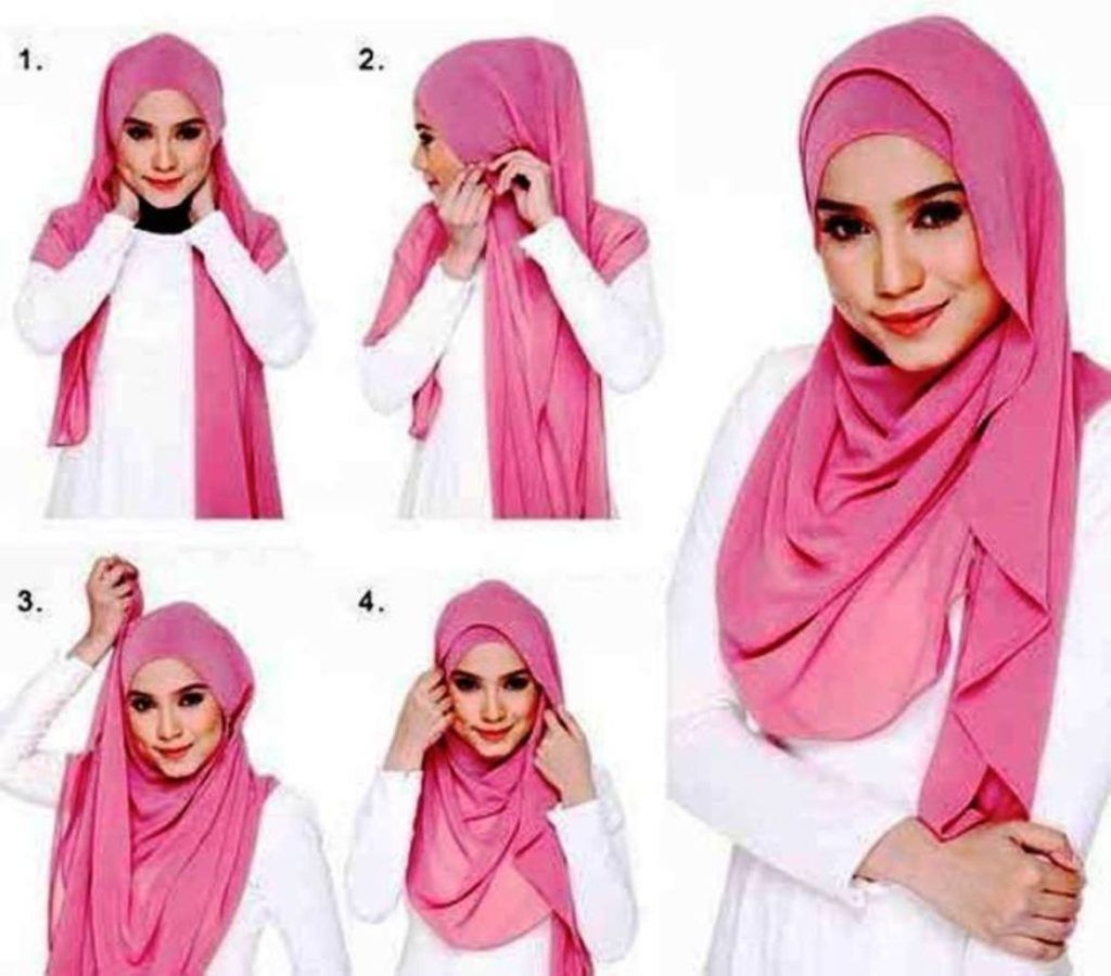 tutorial hijab pashmina simple yang trendi
