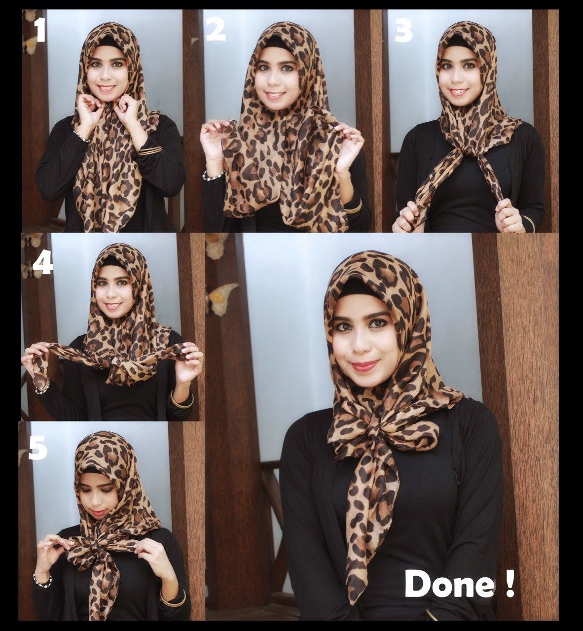 tutorial hijab segi empat untuk ke kantor