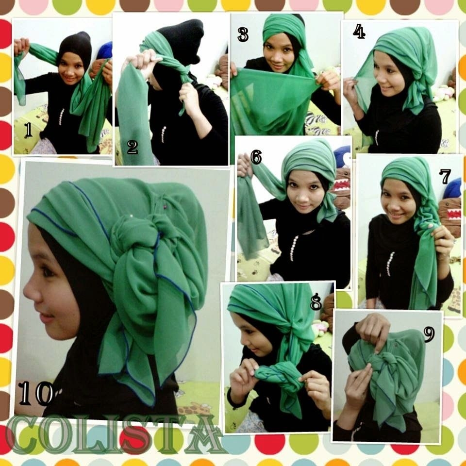 tutorial hijab segi empat untuk kebaya 