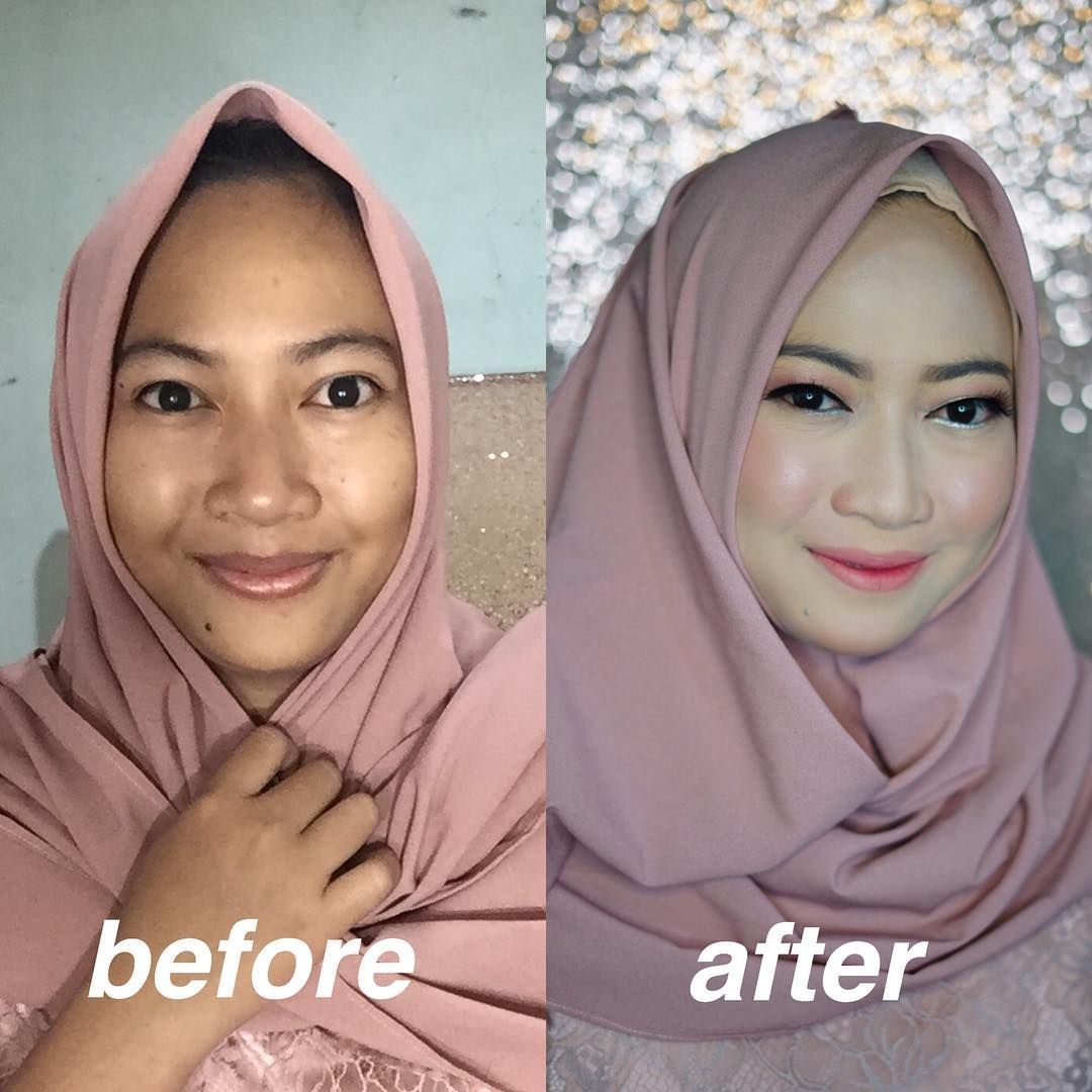 Tutorial make up natural hijab yang glowing