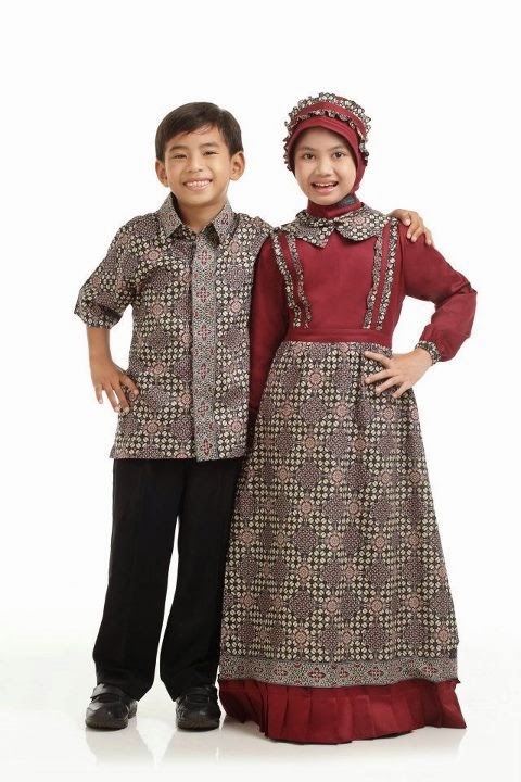 model baju batik muslim terbaru untuk anak perempuan dan