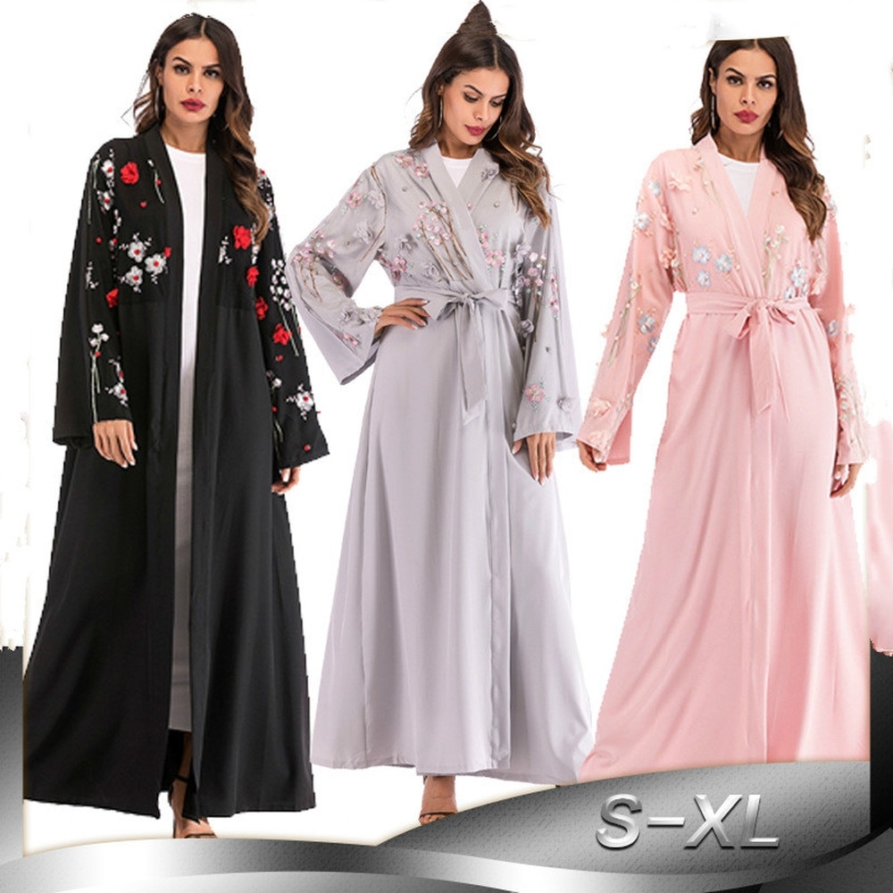 new abaya dubai kaftan arab women long floral muslim