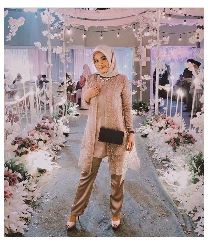baju kondangan hijab modern celana tunic hijab style kondangan