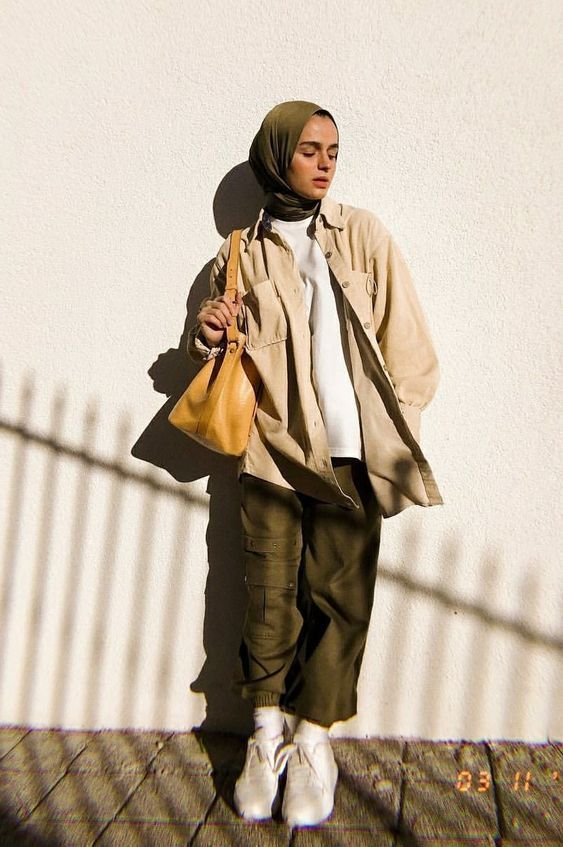 Cargo Pants Outfit Hijab