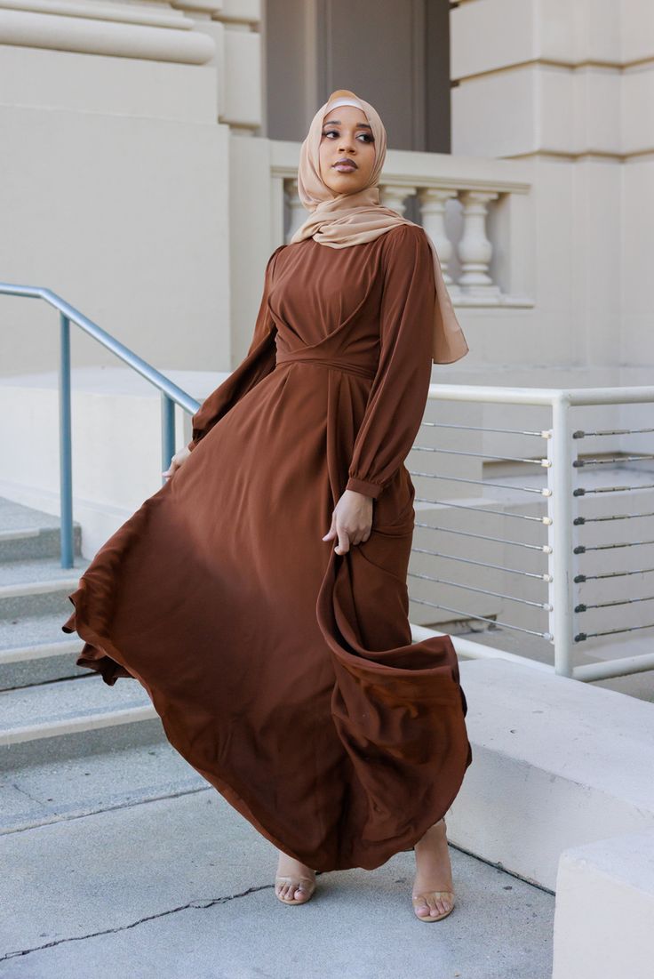 Shop Imani Wrap Maxi Dress Chocolate NISWA