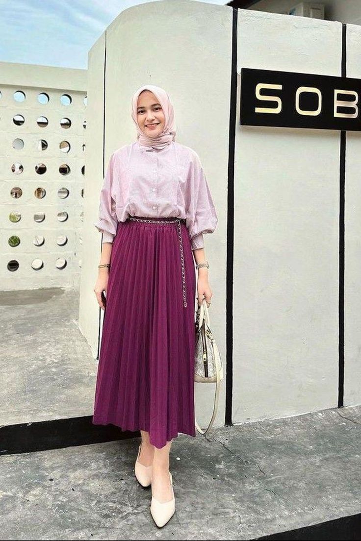 Gaya Ootd Rok Hijab Kampus Keren