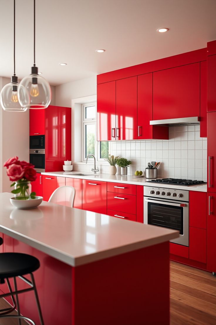 12 Bold Ideas and Inspiration for Red Kitchens 12 Bold Ideas and Inspiration for Red Kitchens
