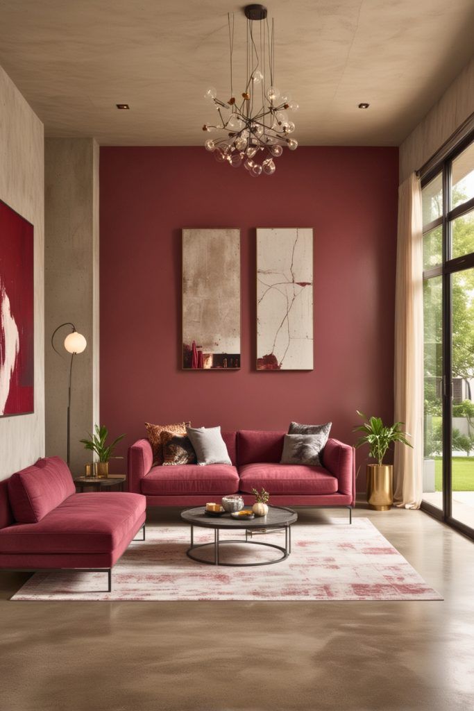 20 Burgundy Living Room Inspirations That Scream Elegance