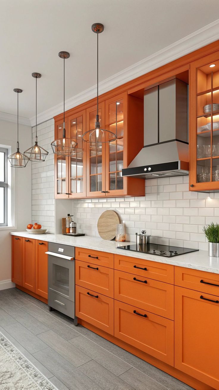 23 Stylish Orange Kitchen Cabinet Designs That Make a Statement 23 Stylish Orange Kitchen Cabinet Designs That Make a Statement