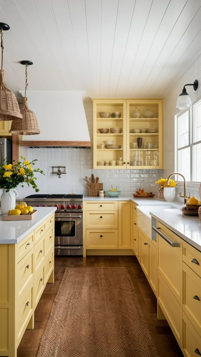 Brighten Your Coastal Kitchen with Yellow Hues Brighten Your Coastal Kitchen with Yellow Hues