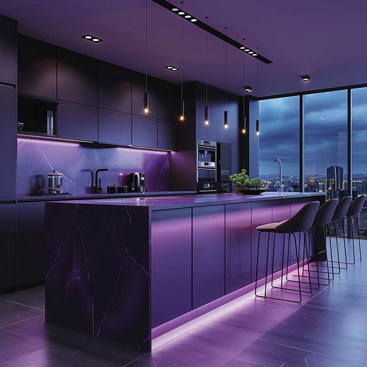 Explore Bold Purple Kitchen Furniture Design Ideas for a Unique Look • 333k+ Inspiring Lifestyle Ideas